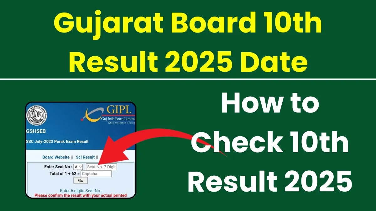 Gujarat Board 10th Result 2025 Date